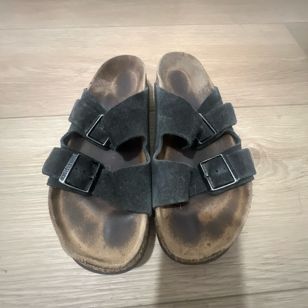 Birkenstock Arizona Women's Black Suede Sandals Size 9.5